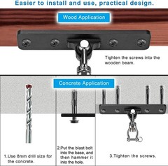 Dolibest 2 Pack Heavy Duty Swing Hangers, Black Hangers – 2