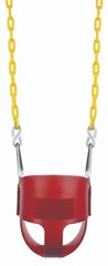 New Bounce Toddler/Baby Bucket Swing Seat – High Back Rust-Proof Swing – Red