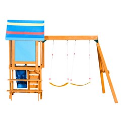 Wooden Outdoor Swing Set 3 in 1 Swing Set outdoor Children’s Playset with Slide
