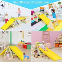 Kids Indoor Triangle Climber Play Gym Set Playroom Toddler Activity Ladder Ramp