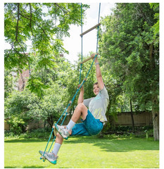 Trelines 7ft Rope Ladder: Wood Steps, 250lb Cap, Kids & Adults