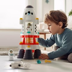 Rocket Space Playset for Kids – STEM Take Apart Toys, Spaceship, Drill & Astrona
