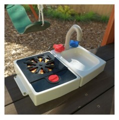 outdoor swing and slide