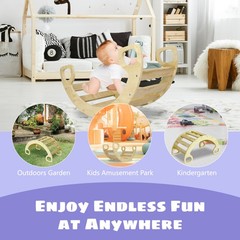 Montessori Arch Climber for Toddlers 1-3 Years Old, Natural Wood