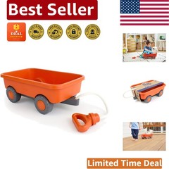 Bright Orange Outdoor Wagon for Toddlers – BPA-Free, Motor Skill Development