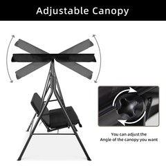 Garden Swing Plastic Fittings 2Pcs,Porch Patio Swing Frame Parts,Outdoor Pati…
