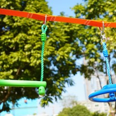 2-Pack Ninja Wheel Obstacle for Kids – 360° Rotatable Swing Monkey Wheel for …