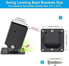 Swing Set Brackets, Heavy-Duty A-Frame Set Hardware, with 2 A-Frame Swing Bracke