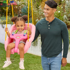 Little Tikes Snug ‘N Secure Pink Swing with Adjustable Straps, 2-In-1 for Baby a