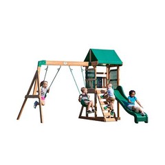 Backyard Discovery Buckley Hill Wooden Swing Set, Made for Small Yards and Yo…