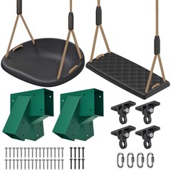 Heavy Duty Swing Set Brackets with 4 Swing Hangers & 2 Swing Seats