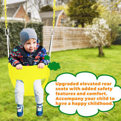 High Back Full Bucket Toddler Swing Seat with 3- Point Adjustable Safety Harness