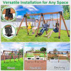 Heavy-Duty Swing Set Brackets, A-Frame Swing Set Hardware Kit, 1 Middle Bracket
