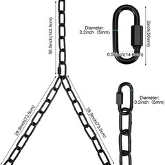 Heavy Duty Porch Swing Hanging Chain Kit (2 Pack) 1500 Lbs Capacity, Up to 7….