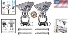 Durable Stainless Steel Swing Mount Hardware – Supports Hammocks, Yoga, & More