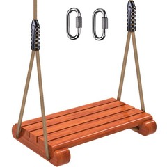 Wooden Swing Seat with Adjustable Rope | Heavy Duty Flat Tree Swing for Adult…