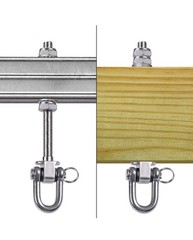 Seleware Set of 6 Swing Hanger, Swing Bolts M10 x 9.3″Stainless Steel Heavy Duty