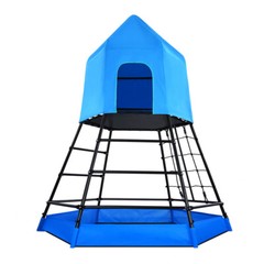 Dome Climber Jungle Gym w/ Platform & Tent, Durable Outdoor Playground Equipment