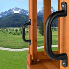 Purife 10″ Black Playground Safety Handles 2 Pack, Metal Swing Set Handles, C…