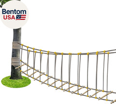 Outdoor Bridge Rope Ladder for Kids Rope Bridge Outdoor Obstacle Course Solid Wo