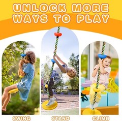 ASTM Approved Kids Climbing Rope Swing with Easy Installation & Accessories
