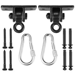 Swing Set Brackets, Heavy Duty Swing Hangers for Wooden Sets Playground Black