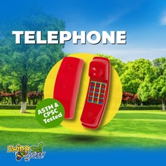 SWING SET STUFF TELEPHONE RED playground playset accessory fort kids toy 0007