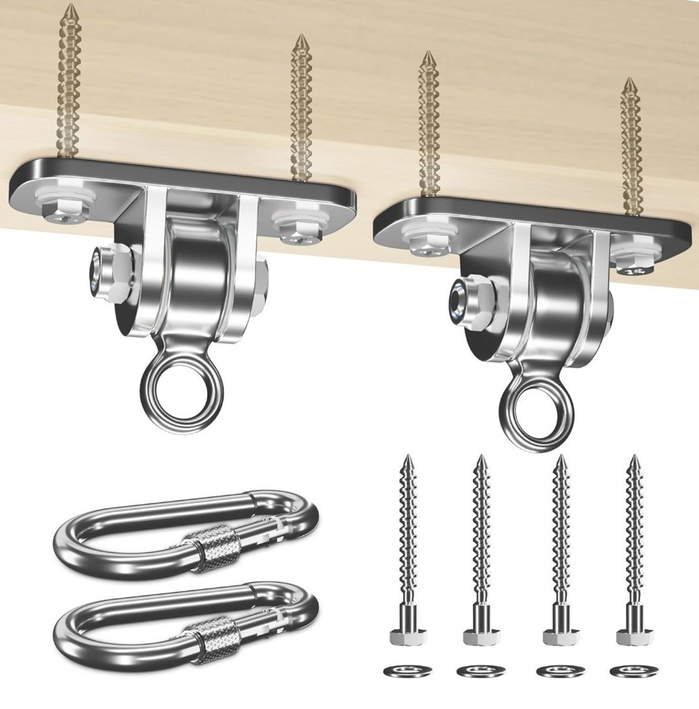 Swing Hangers for Wooden Beam, 2 Pack Stainless Steel 2400 LB Capacity Swing …