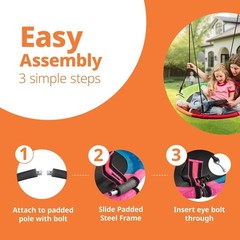 Family-Friendly 40 Inch Saucer Swing – Indoor/Outdoor Use for Kids & Adults