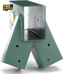 Easy 1-2-3 A-Frame 2 Brackets for Swing Set with All Mounting Hardware, Green