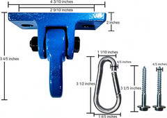 Heavy Duty Children Set Hardware Replacement Kit Including 2 Blue Swing Brackets