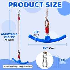 Ninja Swing-Twister 360° Spin Handle: Kids Slackline Accessories & Swing At