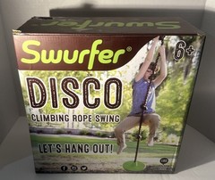 Swurfer Disco 3-in-1 Outdoor Swing Sit, Stand, Climb for Ages 6+ New (ga)