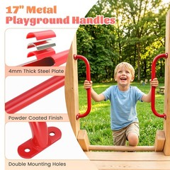 17 Inch Monkey Bars Indoor, Metal Playground Handles, Heavy Duty Ceiling Grab…