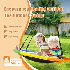 40 Inch Saucer Tree Swing for Kids Outdoor,Disc Round Swing with Waterproof