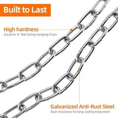 2 Pack Heavy Duty Porch Swing Hanging Chain Kit,Hammock Chair Hardware for In…