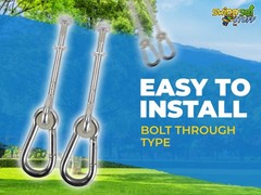 SWING SET STUFF INC 3/8″ X 4″ SWING HANGER WITH SPRING CLIP (PAIR) play toy 0269