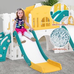 Kids 2 Slides & Swing Set Toddler Playset Playground Indoor Outdoor