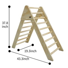 Climbing Triangle Ladder Montessori Play Gym Wooden Foldable for Kids 1-7 y.o.