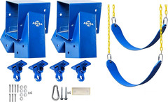 Heavy Duty Children Set Hardware Replacement Kit Including 2 Blue Swing Brackets