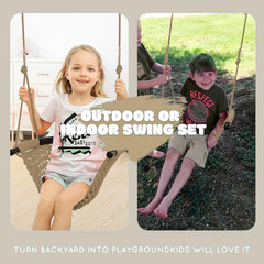 2 Pack Kids Swing Seat, Heavy Duty Rope Play Secure Children Swings Set, Toddler