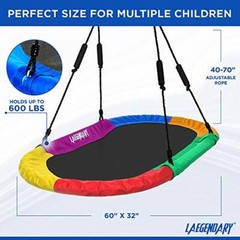 60 Inch Platform Tree Swing for Kids and Adults – Giant Flying Multicolored