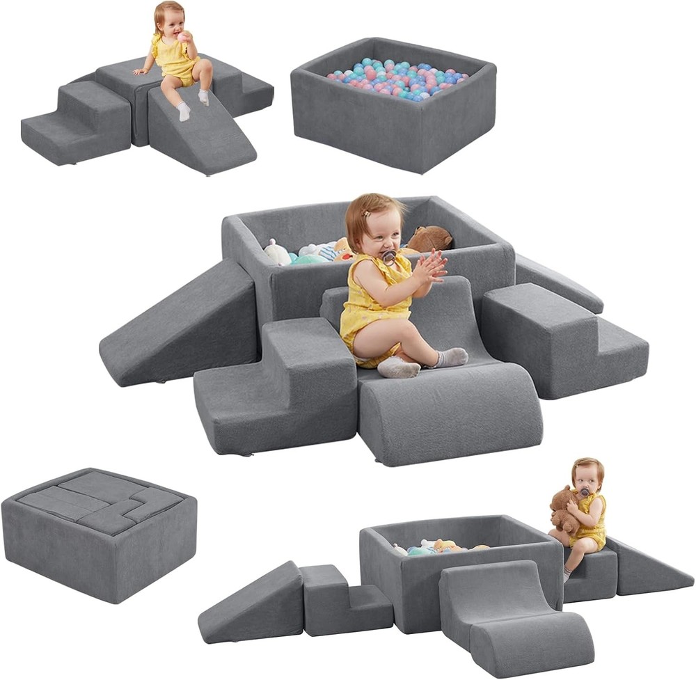 Climbing Blocks Soft Foam Toddlers Indoor Play Set Ball Pit Kids
