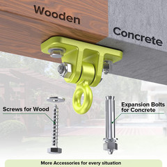 Heavy Duty Swing Hangers – 5000 Lbs Capacity, Swing Set Brackets Silent Rotation