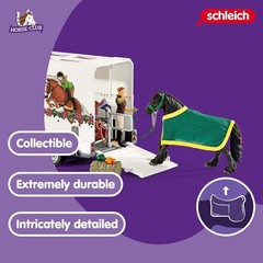 Kids Horse Club Truck Trailer 38pc – Realistic Animal Toy, Groomer, Saddle