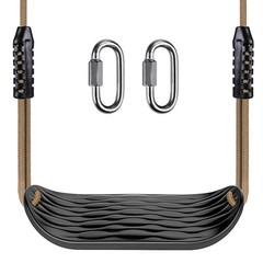 Plastic Swing Seat, Non Slip Tree Swing Set with Adjustable Rope and 2 Carabi…