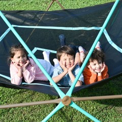 13ft Kids Dome Climber for Outdoor Play – 1000LB Rust Resistant Steel w/ Hammock
