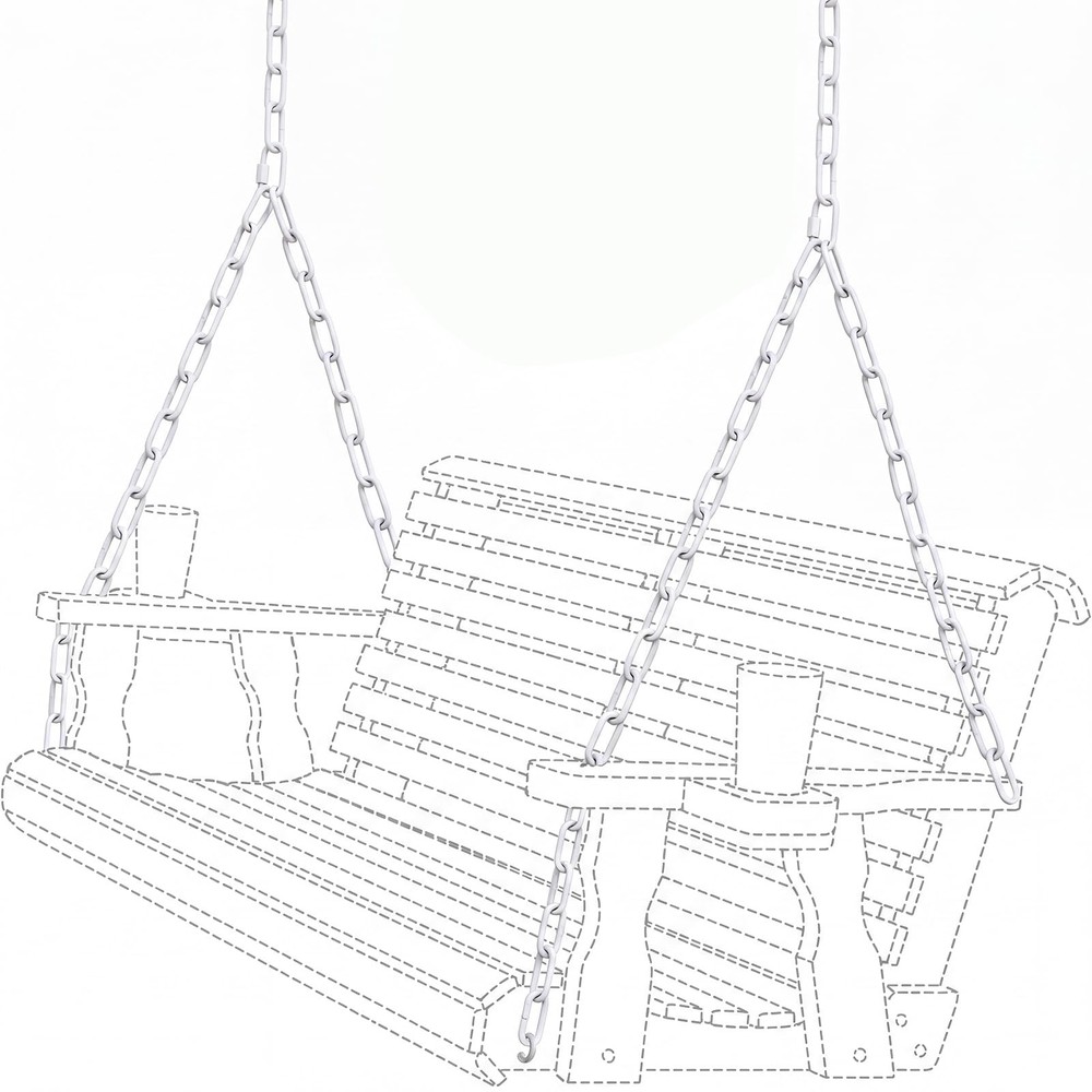 Heavy Duty Porch Swing Hanging Chain Kit (2 Pack) 1500 Lbs Capacity, up to 8 …
