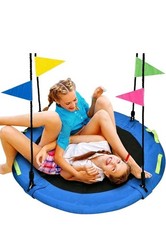 48 Inch Saucer Tree Swing UV Resistant Textilene Fabric Endless Fun Enjoyment