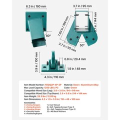 Uimoso Heavy-Duty A-Frame Swing Set Brackets with Seats and 4 Hangers